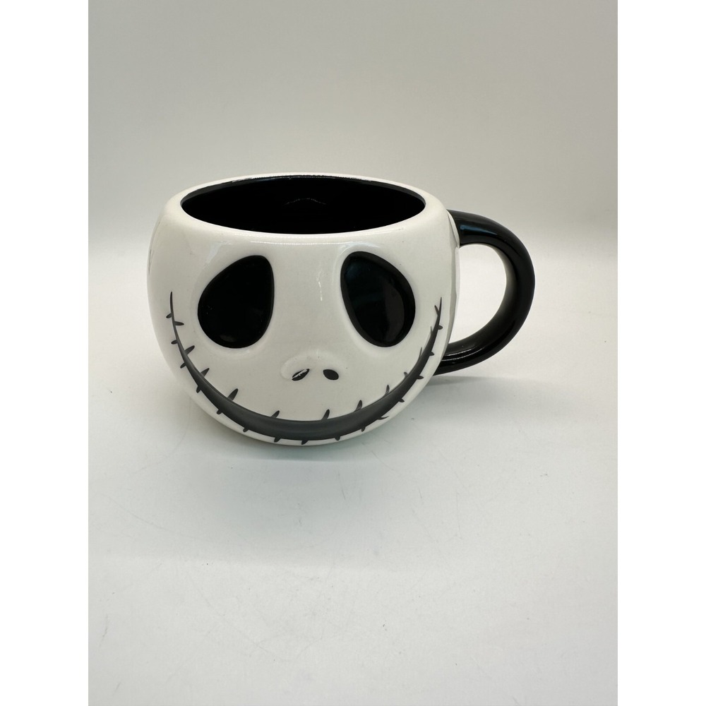 Disney Tim Burton's Nightmare Before Christmas Jack Head Ceramic Mug Black White